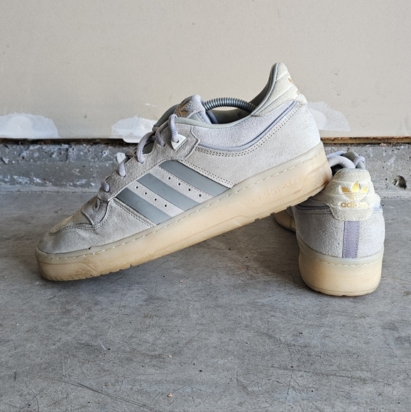 Adidas Men's Rivalry Low 86 Gray Suede Sneakers Size 12 - Picture 2 of 10